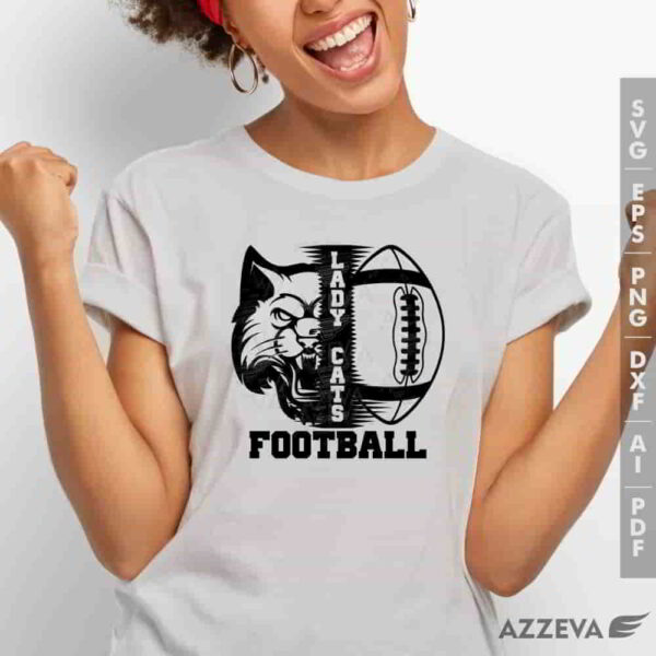 lady cat football svg tshirt design azzeva.com 23100035