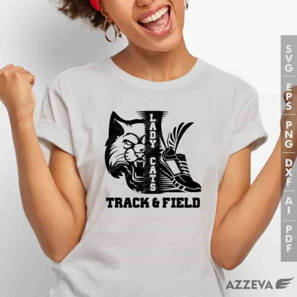 lady cat track field svg tshirt design azzeva.com 23100335