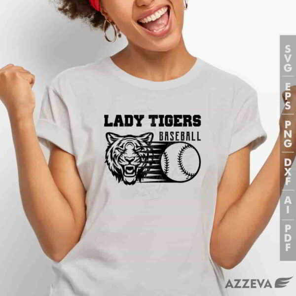 lady tiger baseball svg tshirt design azzeva.com 23100531