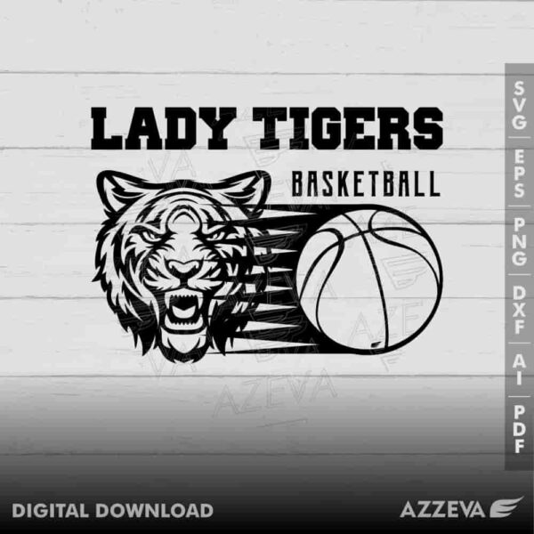 lady tiger basketball svg design azzeva.com 23100491