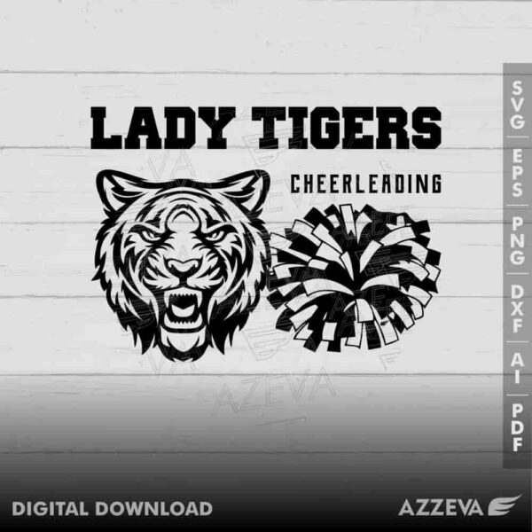lady tiger cheerleading svg design azzeva.com 23100691