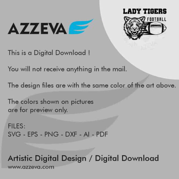 lady tiger football svg design readme azzeva.com 23100451