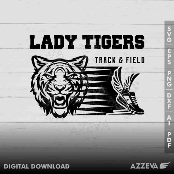 lady tiger track field svg design azzeva.com 23100651