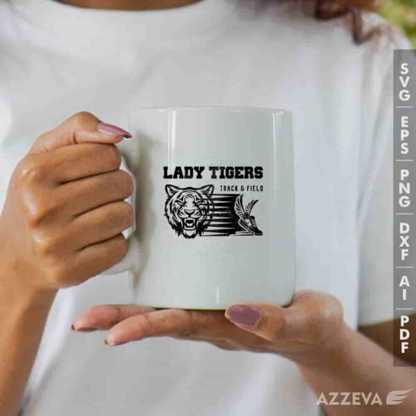 lady tiger track field svg mug design azzeva.com 23100651