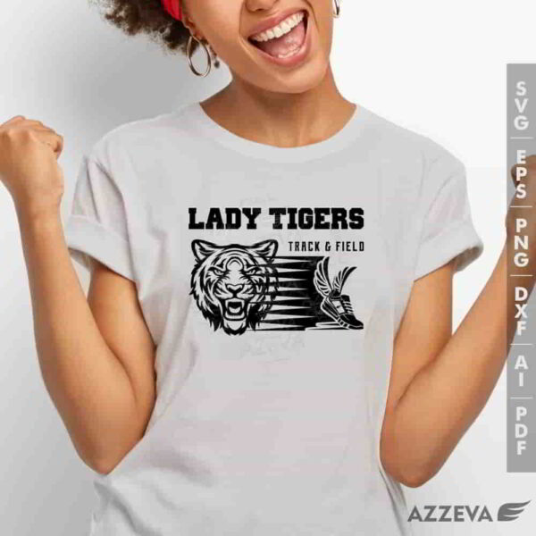 lady tiger track field svg tshirt design azzeva.com 23100651