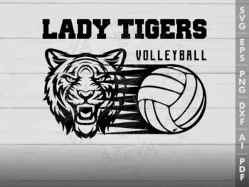 lady tiger volleyball svg design azzeva.com 23100411