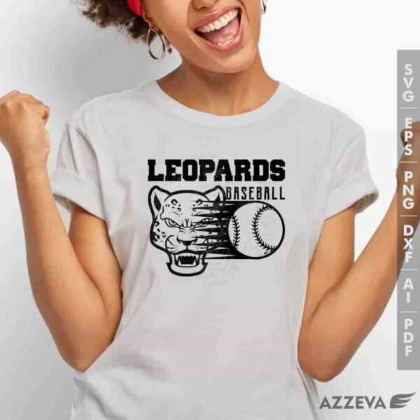 leopard baseball svg tshirt design azzeva.com 23100555