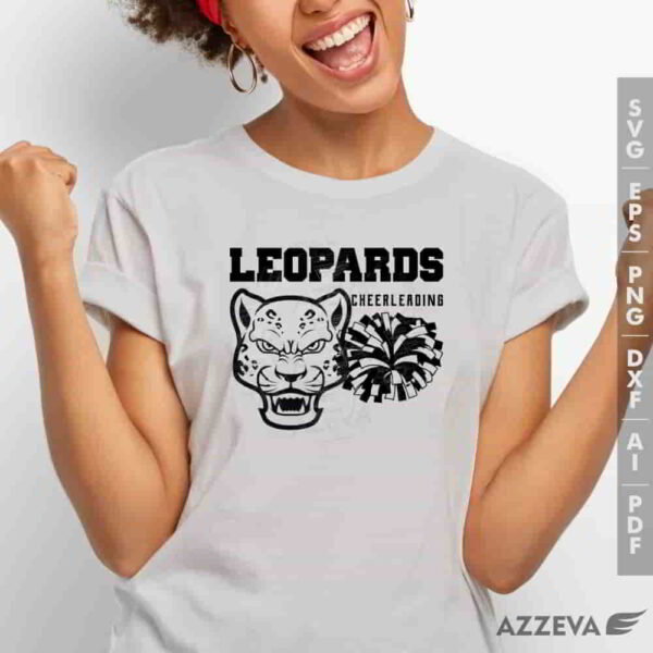 leopard cheerleading svg tshirt design azzeva.com 23100715