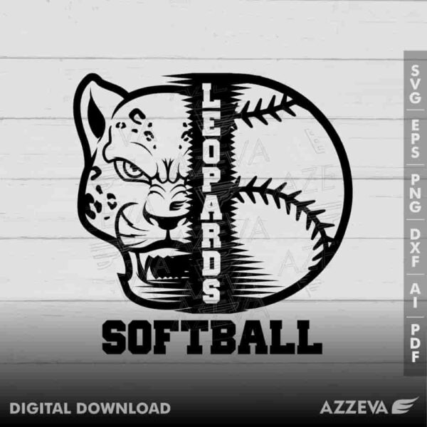 leopard softball svg design azzeva.com 23100233
