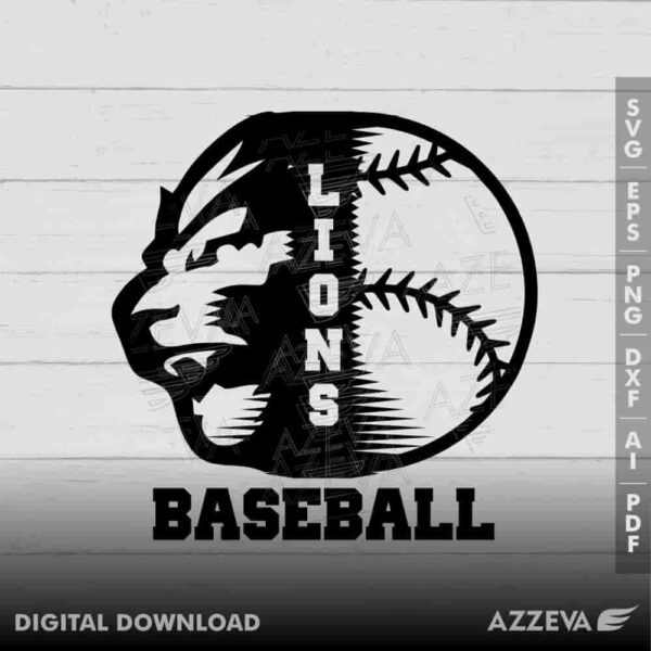 lion baseball svg design azzeva.com 23100204