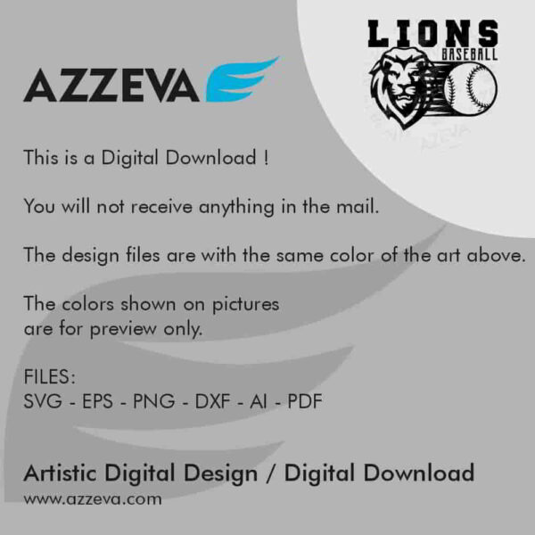 lion baseball svg design readme azzeva.com 23100558