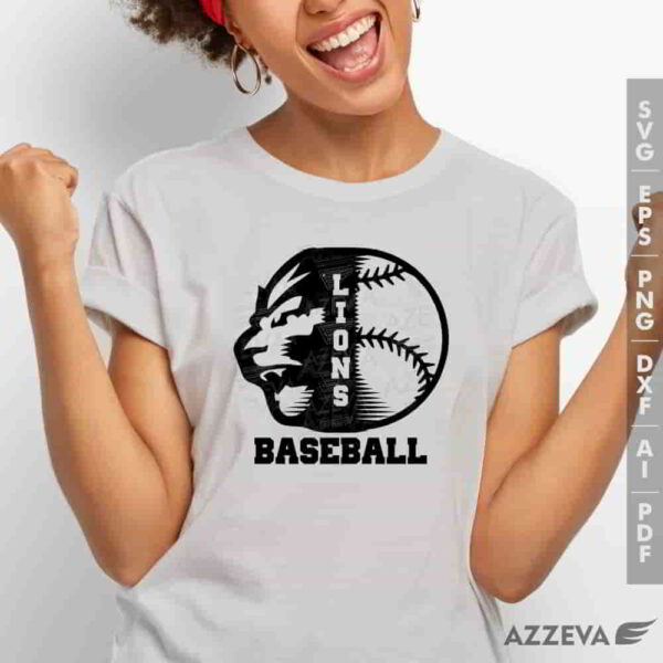 lion baseball svg tshirt design azzeva.com 23100204