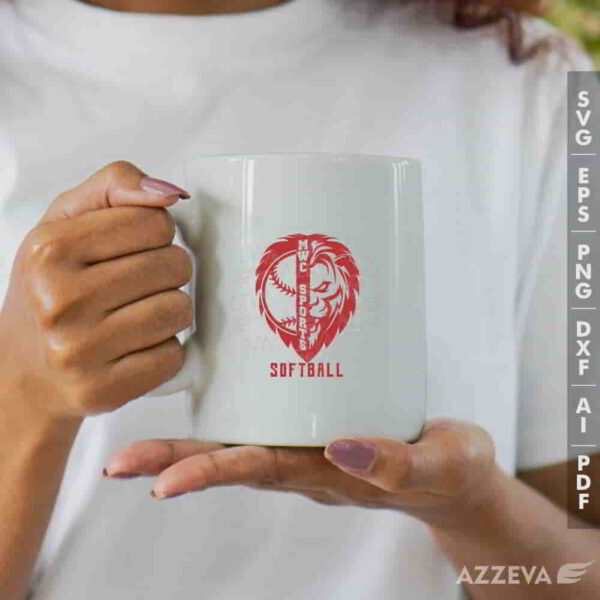 lion softball svg mug design azzeva.com 23100732