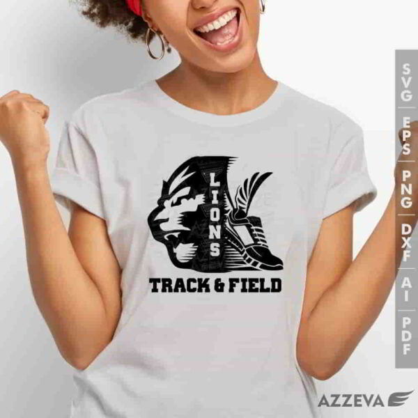 lion track field svg tshirt design azzeva.com 23100354