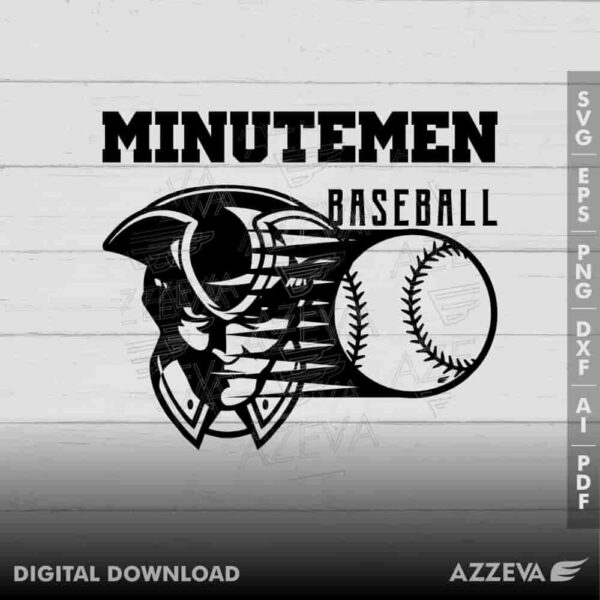 minutemen baseball svg design azzeva.com 23100536