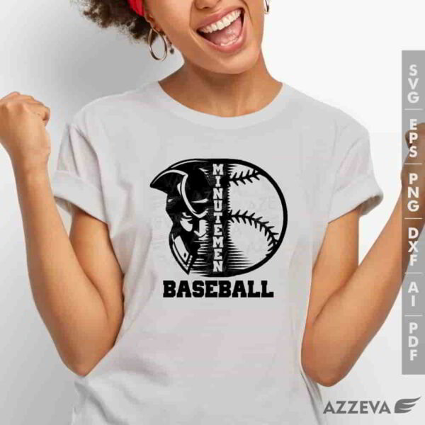 minutemen baseball svg tshirt design azzeva.com 23100171