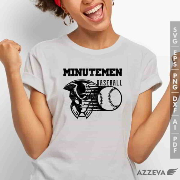 minutemen baseball svg tshirt design azzeva.com 23100536