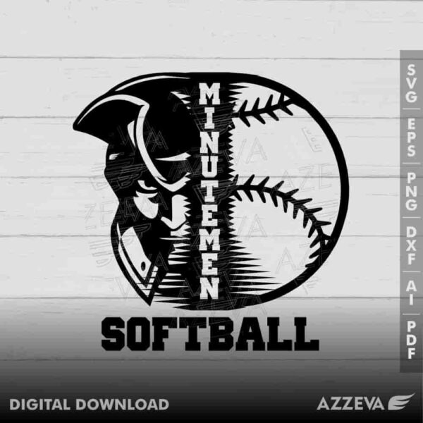 minutemen softball svg design azzeva.com 23100221