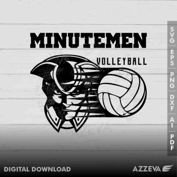 minutemen volleyball svg design azzeva.com 23100416