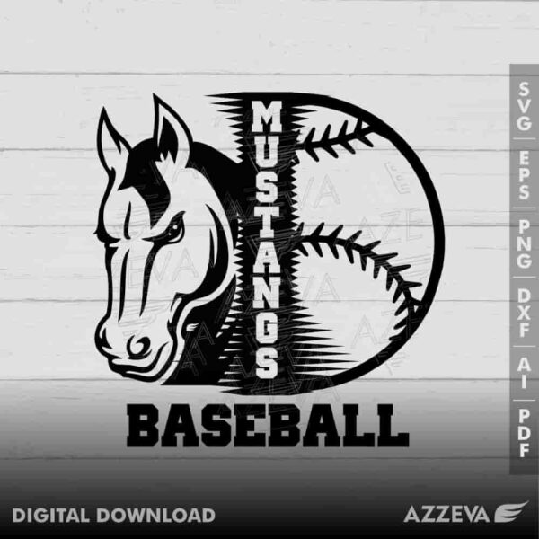 mustang baseball svg design azzeva.com 23100163