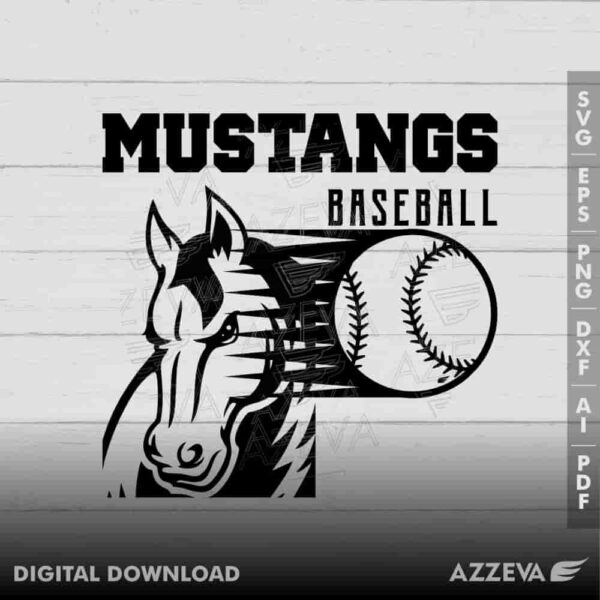 mustang baseball svg design azzeva.com 23100544