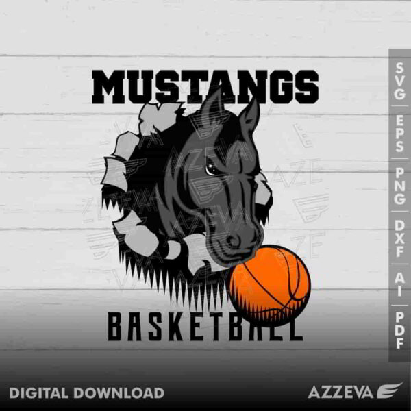 mustang basketball svg design azzeva.com 23100793