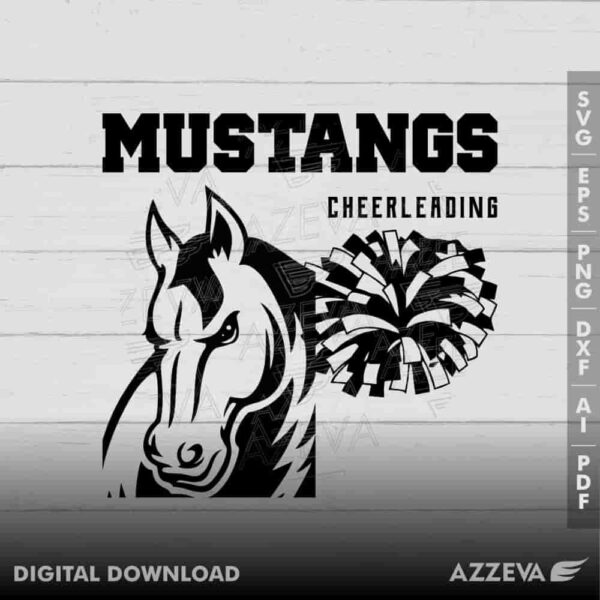 mustang cheerleading svg design azzeva.com 23100704