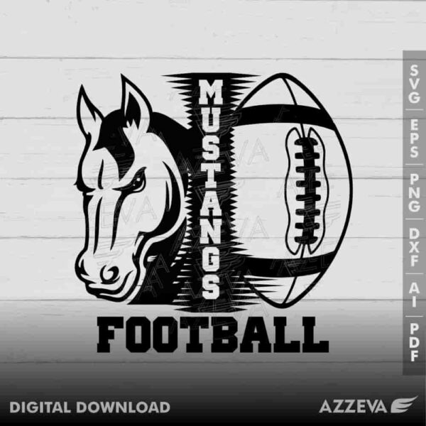 mustang football svg design azzeva.com 23100013