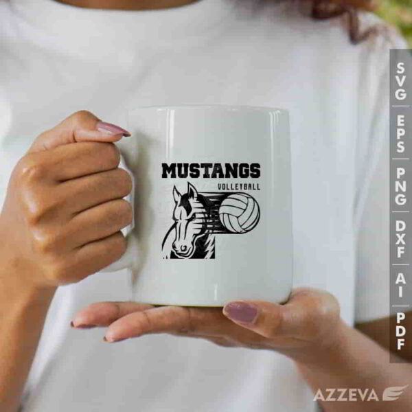 mustang volleyball svg mug design azzeva.com 23100424