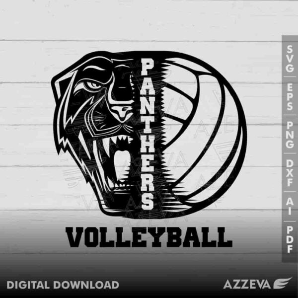 panther volleyball svg design azzeva.com 23100111