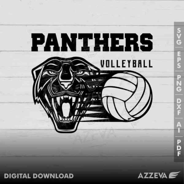panther volleyball svg design azzeva.com 23100419