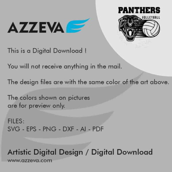 panther volleyball svg design readme azzeva.com 23100419