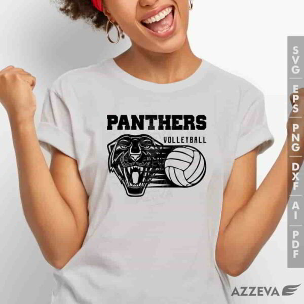 panther volleyball svg tshirt design azzeva.com 23100419