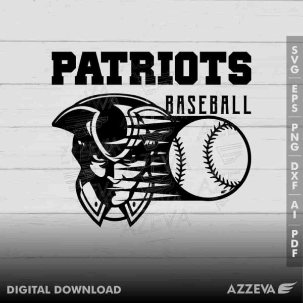 patriot baseball svg design azzeva.com 23100535
