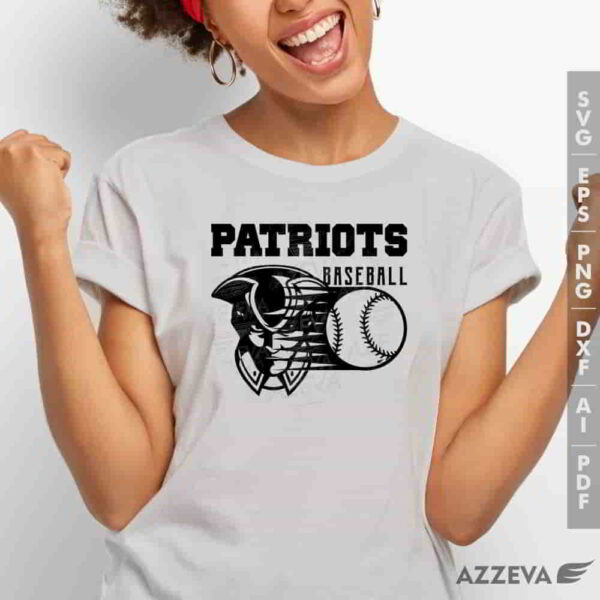 patriot baseball svg tshirt design azzeva.com 23100535