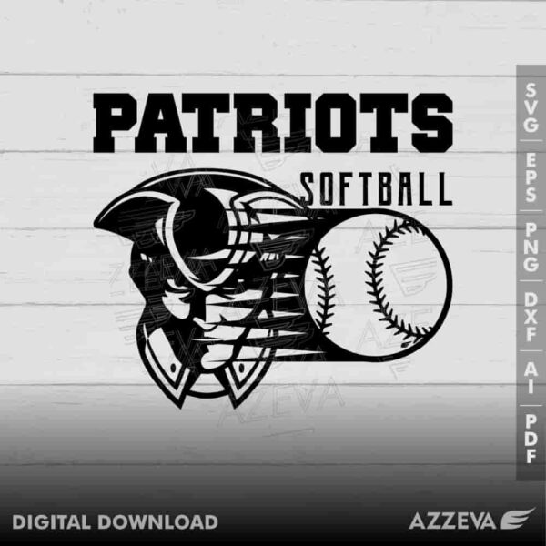 patriot softball svg design azzeva.com 23100575