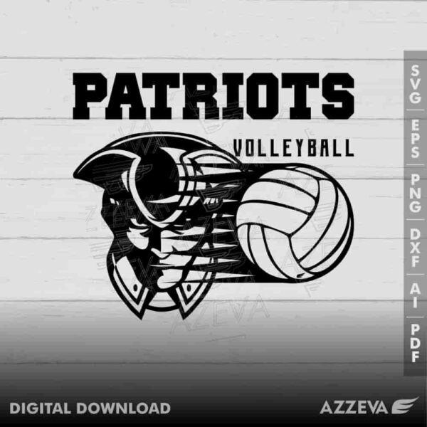 patriot volleyball svg design azzeva.com 23100415