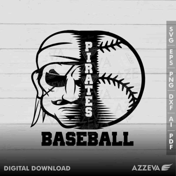 pirate baseball svg design azzeva.com 23100165