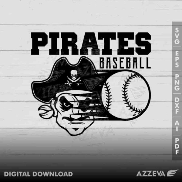 pirate baseball svg design azzeva.com 23100543