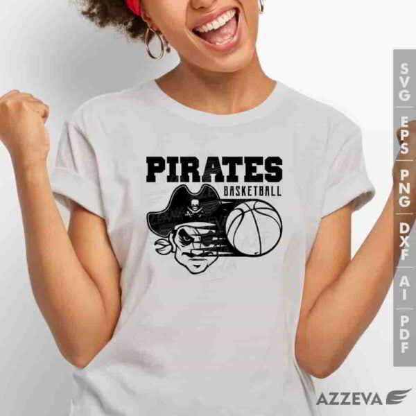 pirate basketball svg tshirt design azzeva.com 23100503