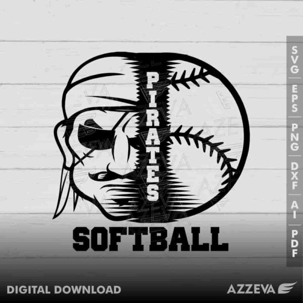 pirate softball svg design azzeva.com 23100215