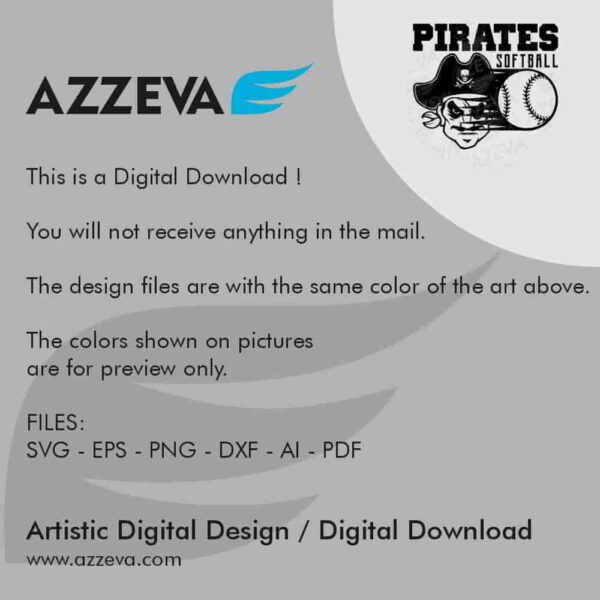 pirate softball svg design readme azzeva.com 23100583