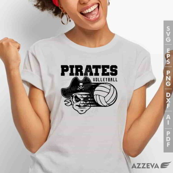 pirate volleyball svg tshirt design azzeva.com 23100423