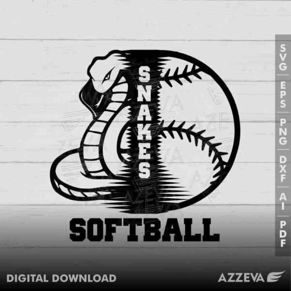 snake softball svg design azzeva.com 23100239