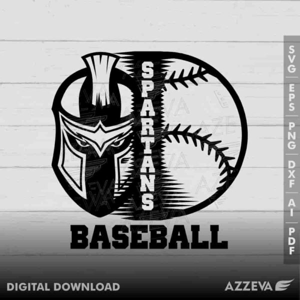 spartan baseball svg design azzeva.com 23100206