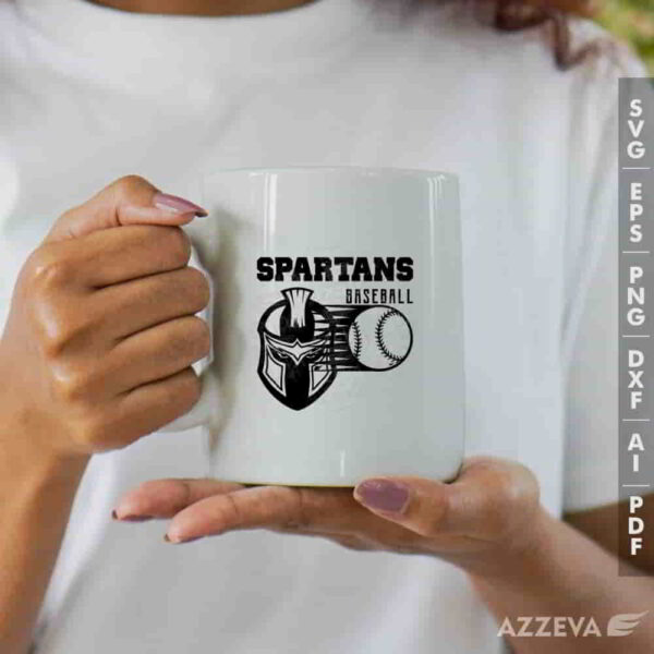 spartan baseball svg mug design azzeva.com 23100562