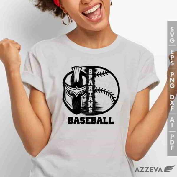 spartan baseball svg tshirt design azzeva.com 23100206