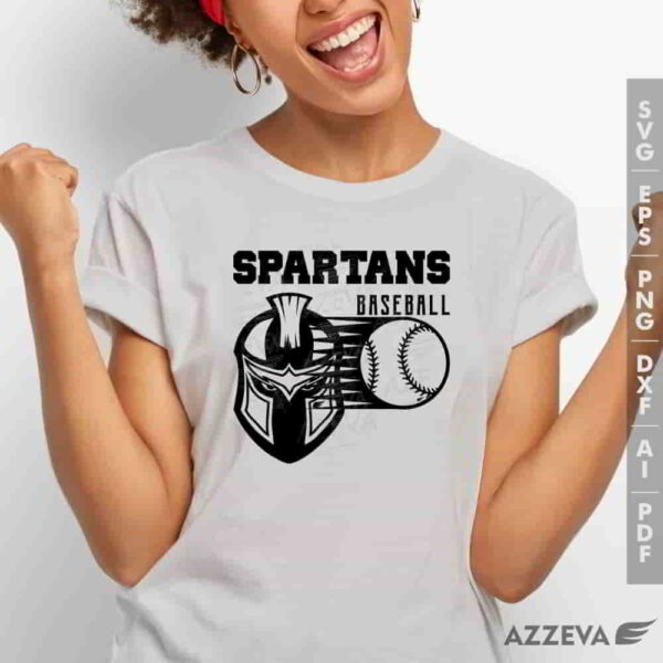 spartan baseball svg tshirt design azzeva.com 23100562