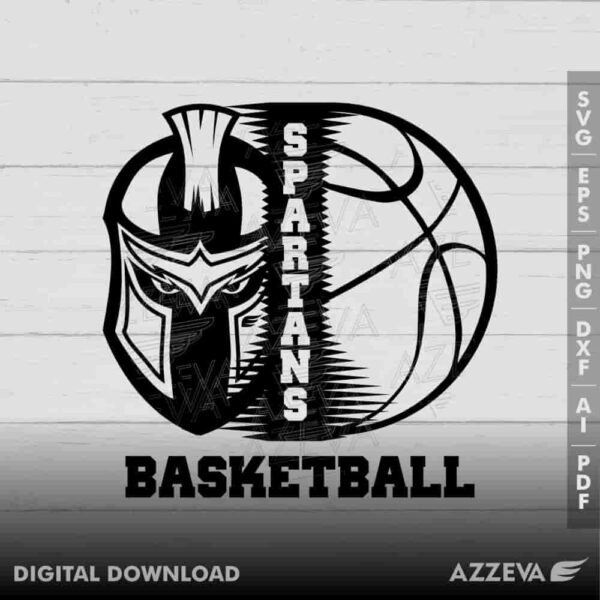 spartan basketball svg design azzeva.com 23100106