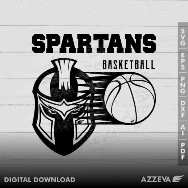 spartan basketball svg design azzeva.com 23100522